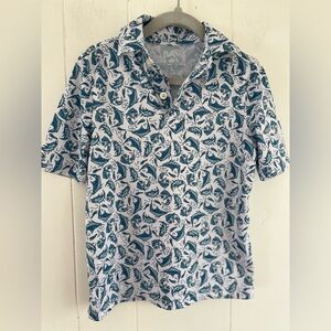 Southern Tide Boys Performance Polo Catch Me If You Can Print Size 4-5